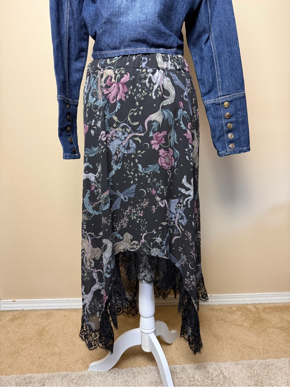 Disturbia Merunicorn Enchanted Forest Midi Skirt Size 10 Whimsigoth - Picture 9 of 10